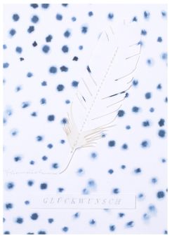 Räder Tintenblau Karte Glückwunsch silber 