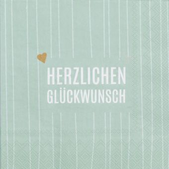 Räder Serviette 33x33cm Herzlichen Glückwu.. 