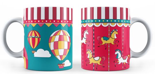 Bialetti Set 2 Kaffeebecher Winter Wonderland Porzellan (320 ml) 