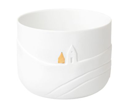 Räder Schneetag Teelicht Schlittenspuren H.7cm D.9cm 