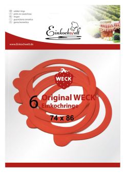 Einkochwelt 6er Beutel 074x086 mm Weck-Gummiringe 