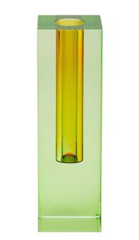 Gift Company Sari Kristallglas Vase H19 5 cm grün/gelb gs 
