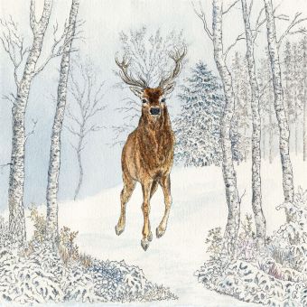 Paperproducts Servietten 33x33 cm Cerf Hiver 