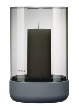 Blomus Windlicht M H 20 cm Calma Steel Gray/Smoke 