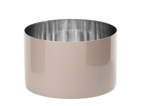 Gift Company Saigon Windlicht S Emaille Edelstahl sandstone/silber 