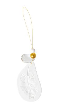 Räder Winterzauber Porzellanornament Kiefernzweig 6,5x3,7cm 