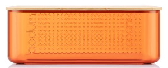 Bodum Brotkasten klein mit Bambusdeckel Bistro Flame translucent 