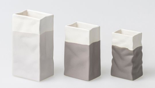 Räder Vase Mini Porzellantüte Set Aus 3 Grautöne 