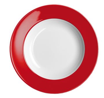 Dibbern Solid Color Signalrot Teller tief 23 cm Fahne 