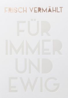 Räder Cards Prägegrußkarte Für immer und ewig 