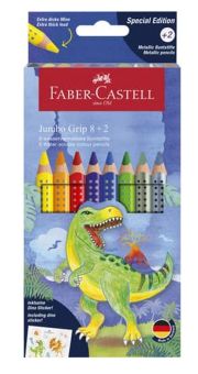 Faber-Castell Buntstift Jumbo Grip Dino 8+2 Kartonetui 
