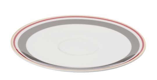 Dibbern Capri Untertasse 0,20 L / 0,25 L Anthrazit / Rot 