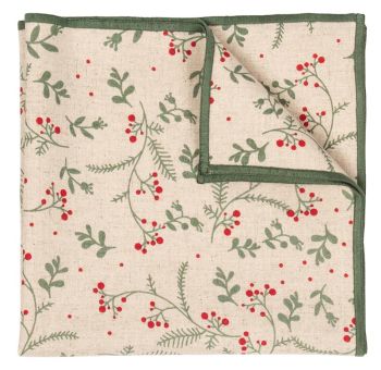 pad Serviette 40x40 cm Wonderland green 80% Baumwolle 20% Leinen 