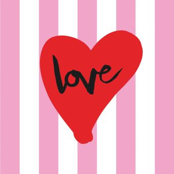 Paperproducts Servietten 33x33 cm Formart Love 