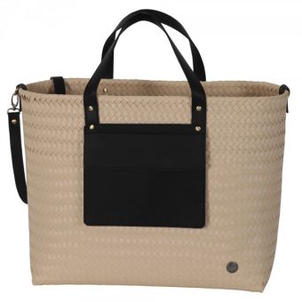 Handed By Shopper Percy sand L Außentasche und Griffe black 