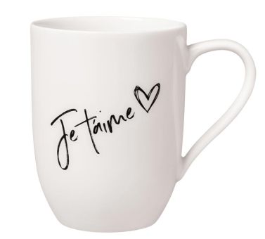 Villeroy & Boch Statement Becher mit Henkel Je T´Aime 11,5x8x10,5 cm 