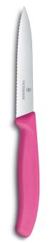 Victorinox Gemüsemesser Swiss Classic Mittelspitz Wellenschliff 10 cm Pink 