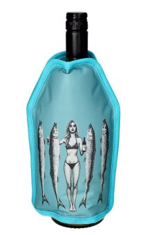 Gift Company Froid Kühlmanschette Motiv: Frau mit Fischen türkis 