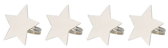 Hermann Bauer jun. Serviettenring Sterne 4-tlg. versilbert 