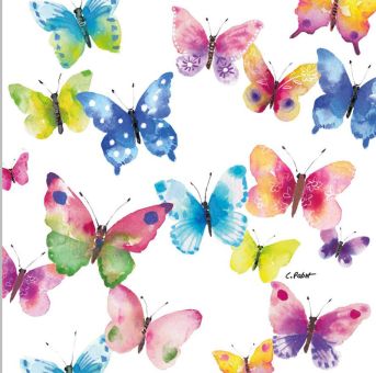 Paperproducts Servietten 33x33 cm Butterfly Phantasy 