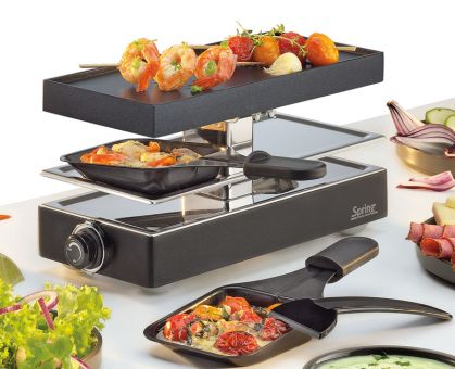 Spring Raclette mit Alugrillplatte schwarz Raclette 2 Classic 