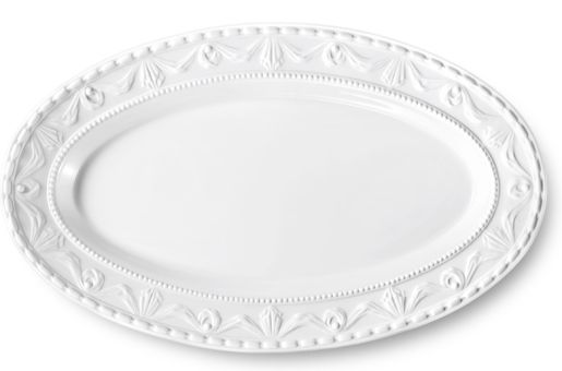 KPM Berlin Kurland Blanc Nouveau Gurkenschale/Sauciere Unterteil weiß 