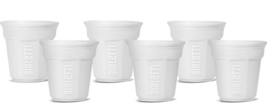 Bialetti Set 6 Bialetti Espressobecher weiß 