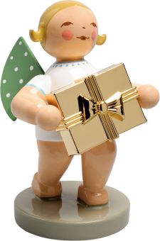 Wendt & Kühn Gratulant Engel mit vergoldetem Geschenk Goldedition No. 7 