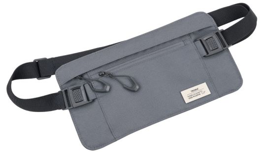 Troika Gürteltasche mit 2 RV-Fächern dunkelgrau Blue Cycle aus recyceltem Meeresplastik 