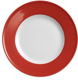 Dibbern Solid Color Koralle Teller flach 21 cm Fahne 