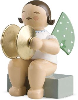 Wendt & Kühn Engel mit Becken sitzend 