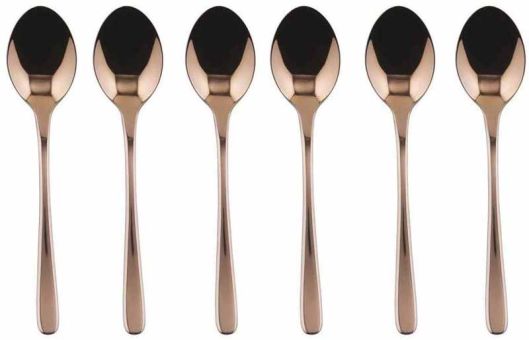 Sambonet Taste Mokkalöffel 6er Set Edelstahl/Pvd Kupfer 
