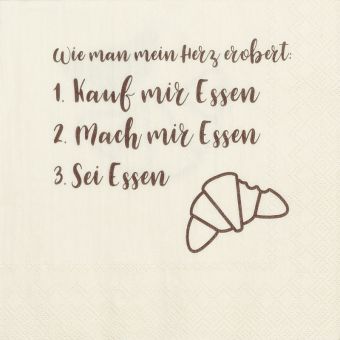 Räder Serviette 33x33cm Wie man mein Herz erobert 