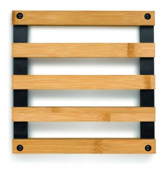 Kela Untersetzer Kiril Bambus schwarz 20x20x3 cm 