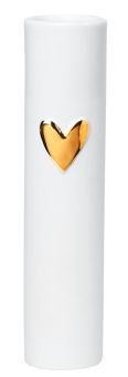 Räder Living Vase Herz gold Ø 5,5 cm H 17 cm 
