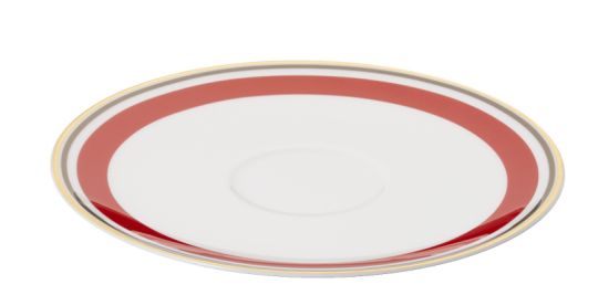 Dibbern Capri Untertasse 0,20 L / 0,25 L Rot / Anthrazit 