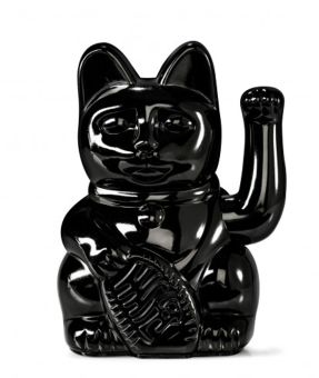 Donkey Winkekatze Lucky Cat Shiny Black 