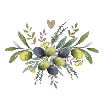 Paperproducts Servietten 33x33 cm Olives & Herbs 