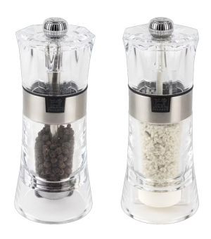 Peugeot Pfeffer und Feuchtsalzmühlenset 14 cm Night Electric Line Acryl/Edelstahl 