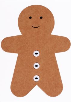 Räder Weihnachtsknopfkarte Lebkuchenmännchen 