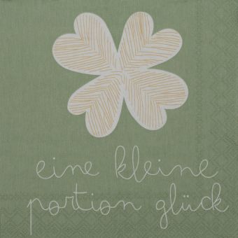 Räder Dining Cocktailservietten 25x25 cm Eine kleine Portion Glück 20 Stk. 