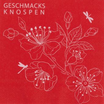 Räder Serviette 33x33 cm Geschmacksknospen 