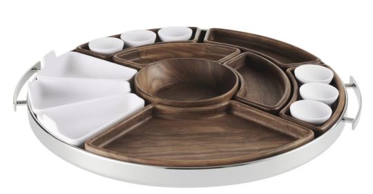 Christofle Tablett Asia Mood by Christofle Edelstahl 