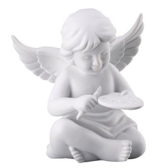 Rosenthal Selection Engel mit Malerpalette Mittel Weiss Matt 