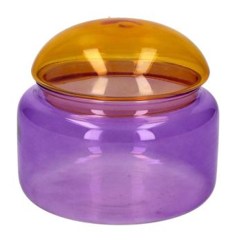 Gift Company Voile Glasdose M Borosilikatglas orange/lila gs 