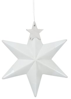 Räder Porzellanstern Silberstern Dia:10 cm 