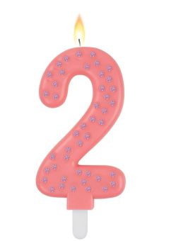 Legami Maxi-Kerze für Torte Pink 2 