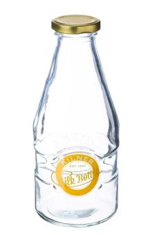 Kilner Milchflasche mit Drehverschluss 570 ml, 8,4x8,4x19,5 cm 