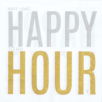 Räder Serviette 33x33cm Happy Hour 