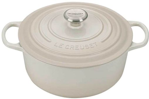 Le Creuset Bräter Rund Signature 26 cm Meringue 